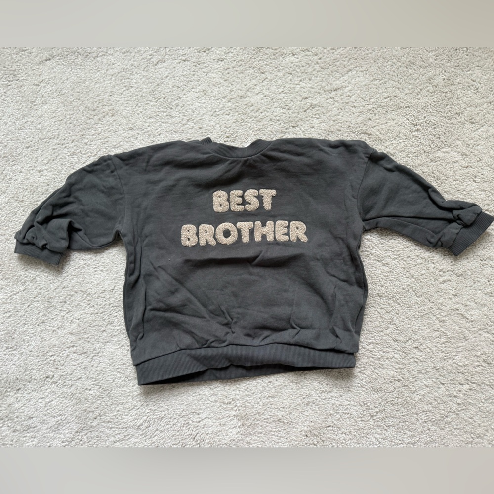 H&M Charcoal Gray 'Best Brother' Kids Sweatshirt
